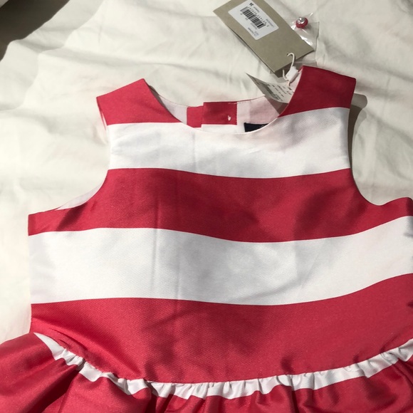 Lili Gaufrette melon white 3T dress NWT satin poly - Picture 2 of 8